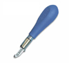 Glasschneider mit blauen Kunststoffgriff