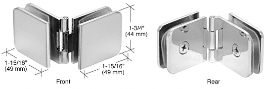 Klemmbefestigung für Plattendicke von 8 bis 12 mm Glas.