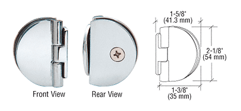 Glastürscharniere für Glastüren von 6 mm bis 8 mm Glas.