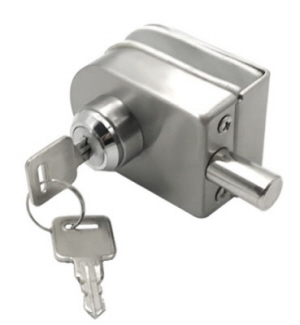 Cerradura para puertas de vidrio