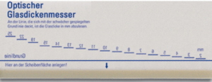 Glasdickenmesser zur Messung der Glasdicke