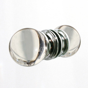 Glastürknöpfe aus transparentem Glas für Glastüren bis 12 mm.