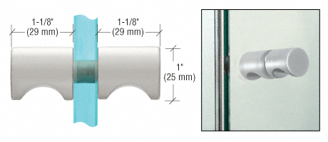 Glastürknöpfe für Glastüren bis 12 mm Glas