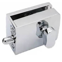 WC-Glastürschloss zum Klemmen an Duschtüren.