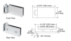Bisagra para puertas de vidrio
