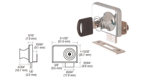 Glass Door Lock for Glass Doors and Cabinets